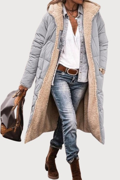 Amelia | Elegante abrigo reversible para mujer